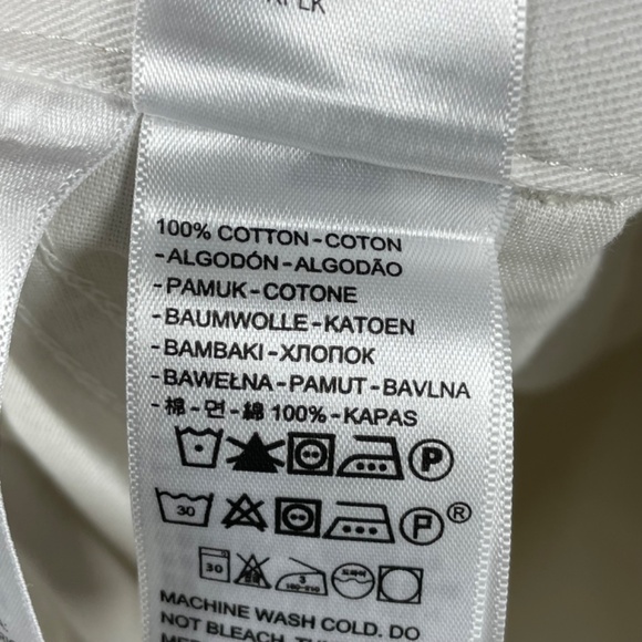 NEW Levis Pants Womens 27 off white cotton baggy straight leg trouser casual - Picture 8 of 12